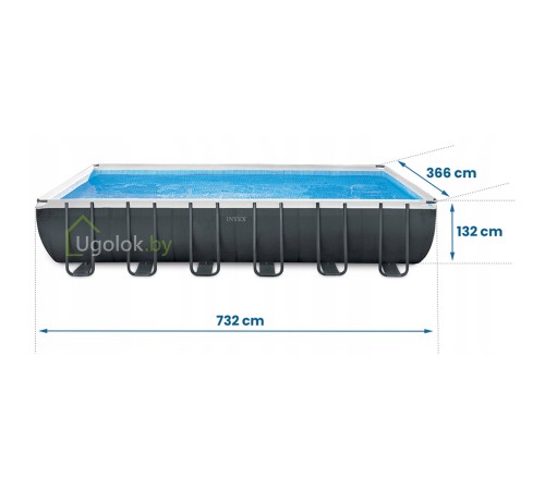 Бассейн каркасный Intex Ultra XTR 732x366x132 см (26364NP)
