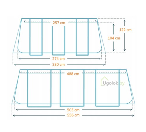 Бассейн каркасный Intex Prism Frame 503x274x122 см (26796NP)