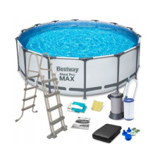 Каркасный бассейн Bestway Steel Pro MAX 5612Z (488x122, с фильтр-насосом и лестницей)