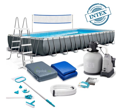 Бассейн Intex Ultra XTR с волейбольной сеткой 975x488x132 см 26378