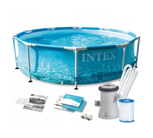 Бассейн каркасный Intex Beachside Metal Frame с фильтр-насосом 305x76 см (28208NP)