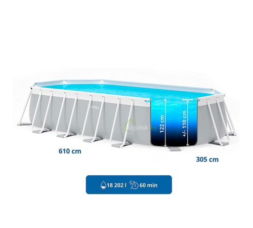Бассейн каркасный Intex Prism Frame 610x305x122 см (26798)