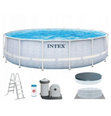 Каркасный бассейн Intex Prism Frame Chevron 26746 (488х122)
