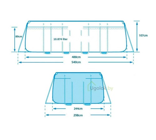 Каркасный бассейн Intex Greywood Prism Frame 457x122 см (26742)