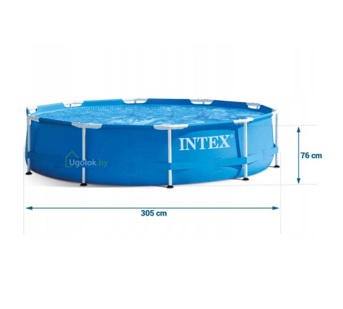 Бассейн каркасный Intex Metal Frame с фильтр-насосом 305x76 см (28202 NP)